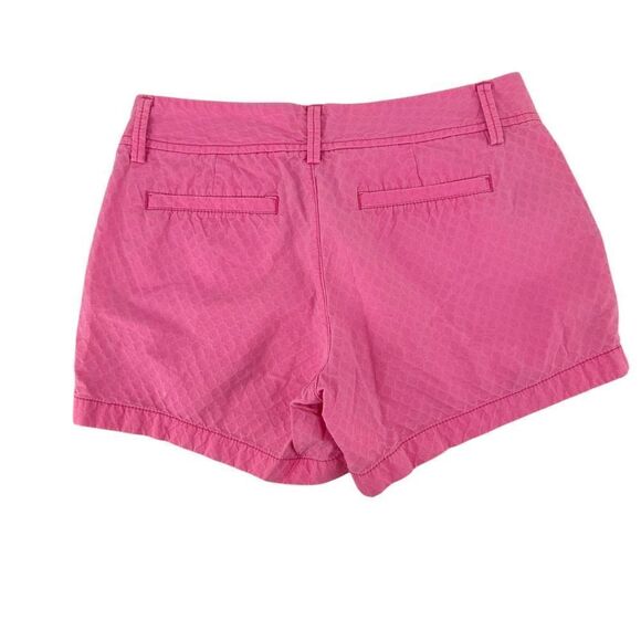 Lilly Pulitzer Callahan Shorts Size 2 Solid Pink Textured Preppy Beach Chino - Picture 9 of 9